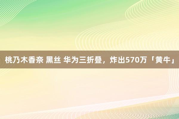 桃乃木香奈 黑丝 华为三折叠，炸出570万「黄牛」