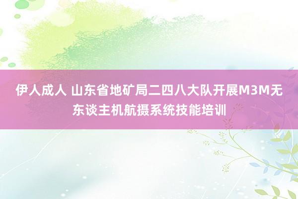 伊人成人 山东省地矿局二四八大队开展M3M无东谈主机航摄系统技能培训