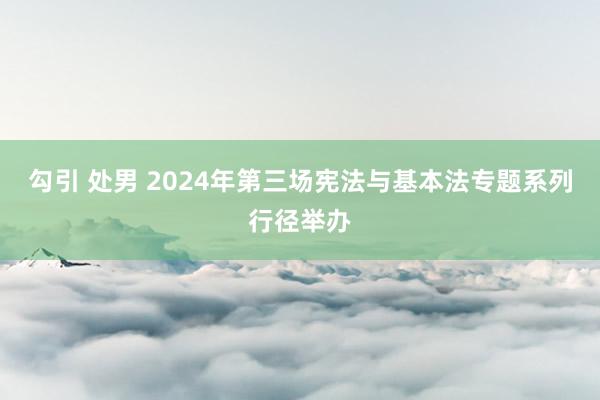 勾引 处男 2024年第三场宪法与基本法专题系列行径举办