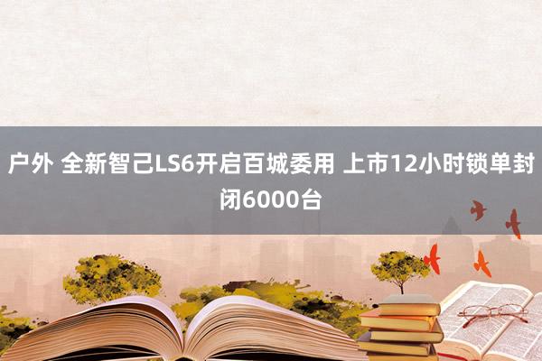 户外 全新智己LS6开启百城委用 上市12小时锁单封闭6000台