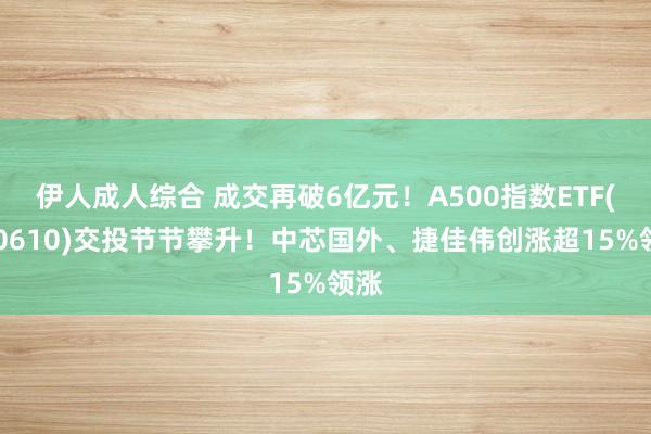 伊人成人综合 成交再破6亿元！A500指数ETF(560610)交投节节攀升！中芯国外、捷佳伟创涨超15%领涨