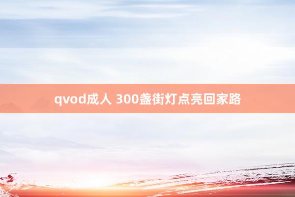 qvod成人 300盏街灯点亮回家路