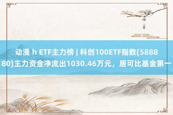 动漫 h ETF主力榜 | 科创100ETF指数(588880)主力资金净流出1030.46万元，居可比基金第一