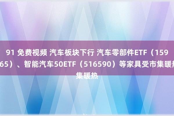 91 免费视频 汽车板块下行 汽车零部件ETF（159565）、智能汽车50ETF（516590）等家具受市集暖热