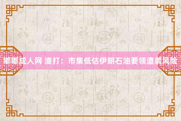 嘟嘟成人网 渣打：市集低估伊朗石油要领遭袭风险